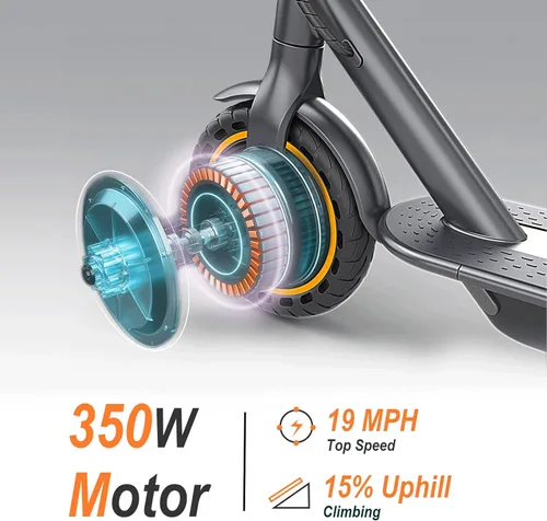 Miniatura 2 de NAVIC Scooter eléctrico para adultos, scooter plegable E con motor potente de 350 W/500 W/750 W, neumáticos sólidos de 8.5 pulgadas/10 pulgadas/14