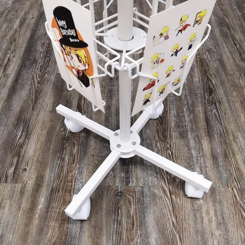 Miniatura 6 de FixtureDisplays® 24 bolsillos de 5.5" de ancho de bolsillo (se ajusta a 5x7") Pantalla vertical para tarjetas de felicitación giratoria Estante