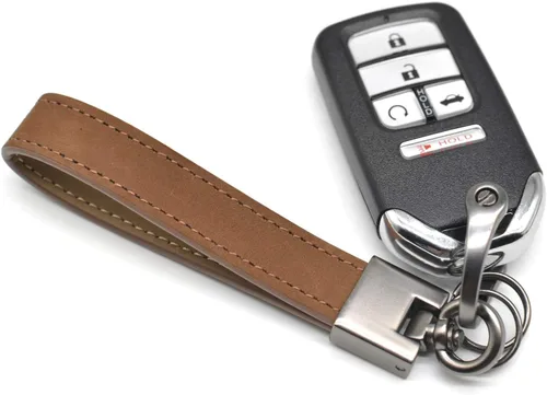 Miniatura 2 de MECHCOS Llaveros de cuero genuino para llaves de automóvil para hombres y mujeres con anillo en D, destornillador, llaveros y giro giratorio de 360
