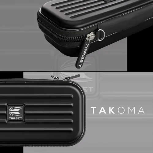 Miniatura 2 de Target Darts Funda de dardos Takoma, tamaño regular, negra Guarda 3 dardos completamente ensamblados y accesorios Estuche con bolsillos con Negro