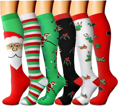 Miniatura 26 de Calcetines de compresión para mujeres y hombres 15-20 mmHg, mejores para uso médico, enfermería, para correr, atletismo, varices, viajes