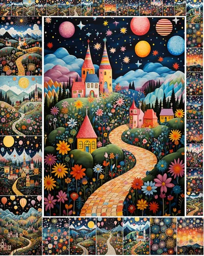 Miniatura 11 de Paquete de papel Decoupage (35 hojas de 6 x 8 pulgadas), hermosos paisajes serenos de cabañas y bosques en invierno, FLONZ - Tarjetas de ilustración