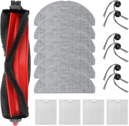 Miniatura 8 de Paquete de 17 piezas de accesorios de repuesto para Roborock Q10 S5+/ Q10 S5/Q10 X5/Q10 X5+ kits de aspiradora robot, con 1 cepillo principal, 4