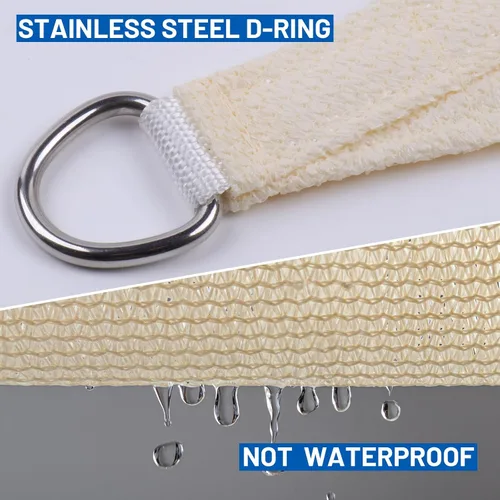 Miniatura 6 de SUNLAX Toldo tipo vela, forma de triángulo, protección ultravioleta, permeable, para exteriores y patio trasero (hacemos tamaño personalizable), 12