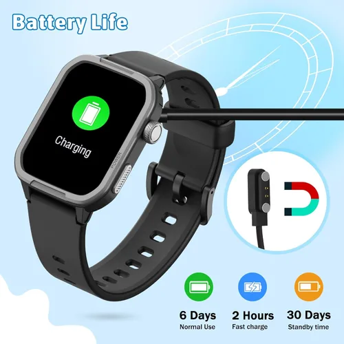 Miniatura 8 de Reloj inteligente para niños para niño niña, relojes para niños con 19 modos deportivos, frecuencia cardíaca, monitor de sueño, podómetro