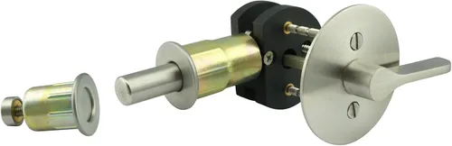Miniatura 11 de INOX BD Series - Cerradura de privacidad para puerta de granero, para pared de 3-3/4 a 4-3/4 pulgadas, borde cuadrado de 2.362 in, negro grafito