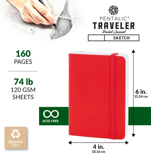 Miniatura 3 de Cuaderno de bocetos Travelers Dot Grid Pentalic Art, libre de ácidos