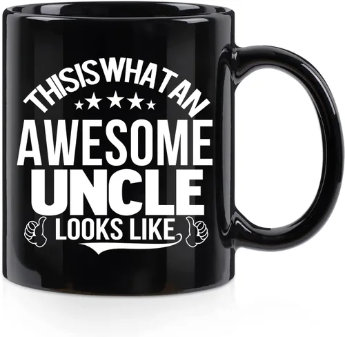 Awesome Uncle Gifts This is What an Awesome Uncle Looks Like Taza impresionante tío taza de cumpleaños Día del Padre regalos para tío de sobrina y