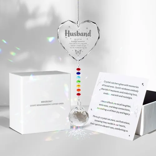Miniatura 20 de Regalos conmemorativos para la pérdida de papá, atrapasoles de cristal en la memoria, regalos de condolencia por pérdida de papá y padre, regalos