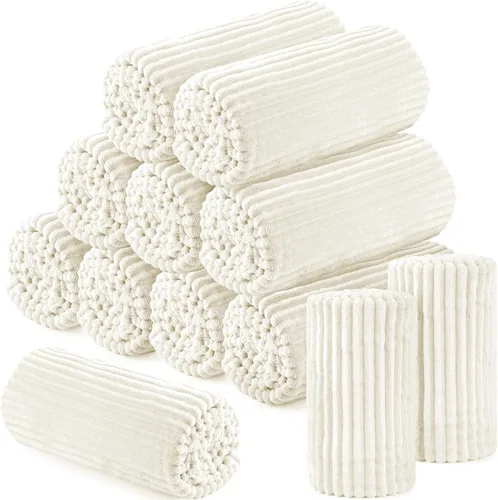 Miniatura 16 de Buryeah 6 Piezas Manta de Franela a Granel 50 x 60 pulgadas Manta para Pijamadas Boda al Aire Libre Manta Ligera, Certificado Oeko-tex Standard 100