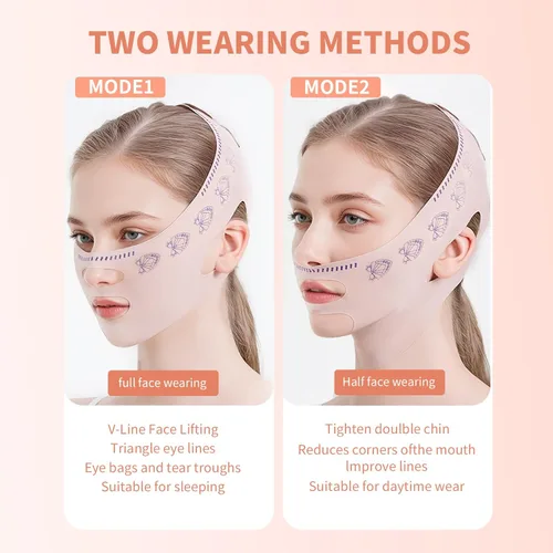 Miniatura 5 de Correa de barbilla para dormir, reutilizable reductor de barbilla doble eliminador para mujeres, máscara de elevación de línea en V, correa facial