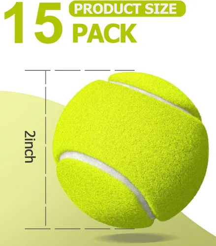 Miniatura 2 de Paquete de 15 pelotas de tenis pequeñas para perros, pelotas de mascotas fáciles de atrapar para ejercicio y buscar, pelota de tenis para perros