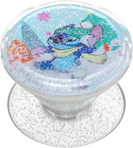 PopSockets - Agarre para teléfono con soporte expandible, agarre adhesivo, Lilo & Stitch - Stitch Globo de Nieve Tidepool Sitch globo de nieve