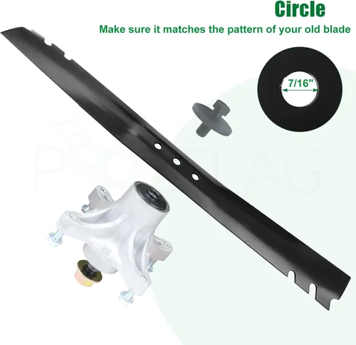 Miniatura 7 de Paquete de 2 cuchillas para cortacésped 108-9764-03 Toro de 22 pulgadas que sustituyen a la cuchilla Toro 131-4547-03, 131-4546-03,104-8697-03