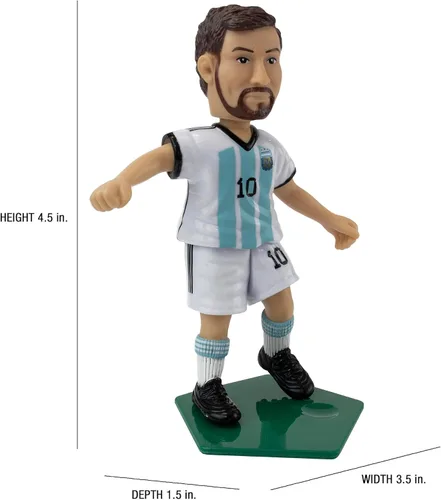 Miniatura 3 de Maccabi Figura de acción oficial de fútbol del equipo nacional argentino de Lionel Messi, 4.5 pulgadas de alto x 3.5 pulgadas de ancho x 1.5