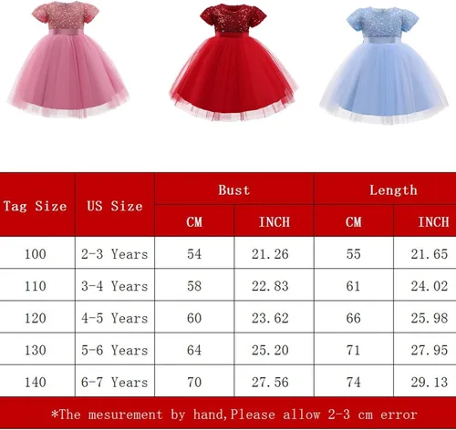 Miniatura 7 de NNJXD Vestido de princesa para niña, vestido de tul para fiesta de boda