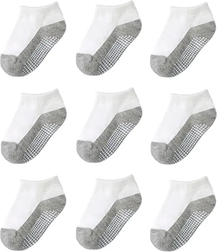 Miniatura 12 de Calcetines tobilleros antideslizantes para bebés con agarraderas para caminar de 0 meses a 7 años