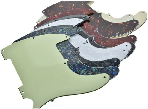 Miniatura 5 de KAISH Golpeador de 8 agujeros, liso, para guitarra Telecaster Esquire, perla de abulón