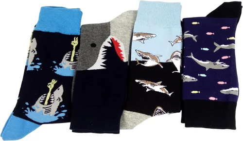 Miniatura 5 de HSELL - Calcetines de algodón para hombre, de vestir, con diseños divertidos y alocados