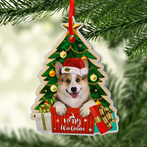 Miniatura 4 de Corgi - Adornos para árbol de Navidad, adorno de aluminio para árbol de Navidad de Corgi (no 3D), decoración de Navidad 2023 para amantes de Corgi