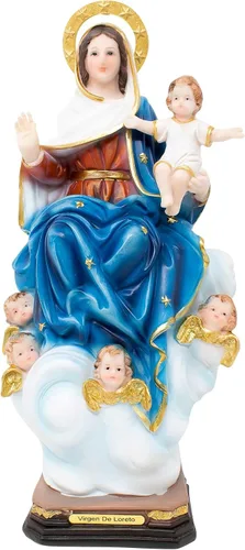 Miniatura 2 de DVDMATINEMOVIES - Estatua de resina de Virgen de Loreto, varios tamaños, Virgen de Loreto, decoración del hogar, eventos, iglesia, regalo católico