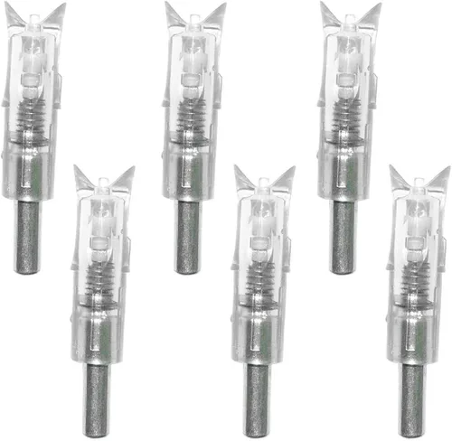 Miniatura 7 de Reikawa 6 piezas de culatines iluminados para ballesta con 0.300''/7.62mm de diámetro interior, culatines de tiro con arco iluminados estilo media