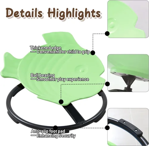 Miniatura 4 de Silla giratoria sensorial para niños con autismo y TDAH, silla giratoria para uso en interiores y exteriores, juguetes para sentarse y girar, sillas