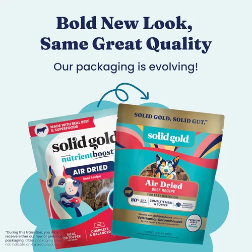 Miniatura 4 de Solid Gold Complementos de Comida para Perros Secada al Aire para Alimentos Secos – Golosinas saludables para perros con carne de res real
