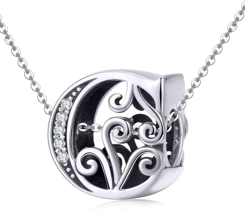 Miniatura 121 de BETTY&SARAH dije de plata esterlina 925 con forma de letra, para pulseras Pandora, letra del alfabeto, joya, regalo para mujer