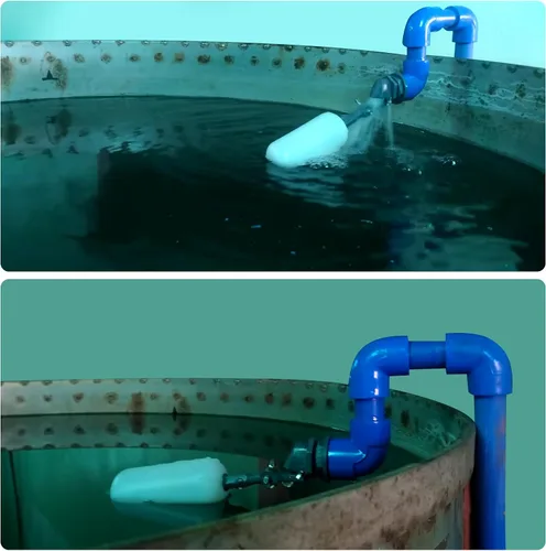 Miniatura 8 de Paquete de 2 válvulas de bola flotante, rosca NPT de 1/2 pulgada, diámetro exterior de 0.84 pulgadas, 3/4 pulgadas, brazo ajustable para canal