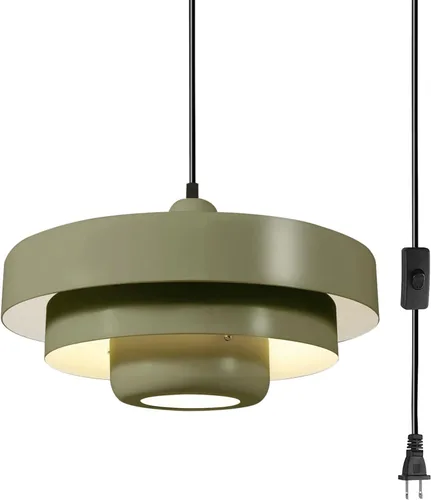 Miniatura 8 de Lámpara colgante industrial de metal negro, lámpara colgante vintage para isla de cocina, lámpara colgante ajustable para techo, para isla