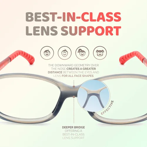 Miniatura 4 de Tempo: Gafas irrompibles para niños - Gafas de moda flexibles para niños - 3006 Gris ahumado