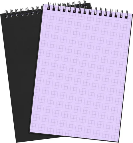Miniatura 22 de Engrowtic Paquete de 1 bloc de notas en espiral de papel cuadriculado A5, bloc de notas encuadernado con alambre, bloc de notas de cuadrícula
