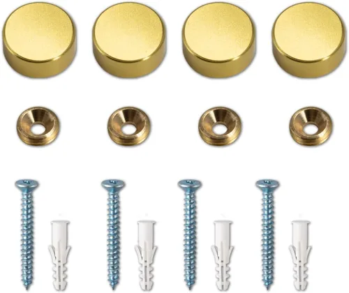Miniatura 4 de Tapones de rosca decorativos, tapa de aleación de aluminio macizo, tornillos decorativos con tapas, 0.6 pulgadas, negro pulido