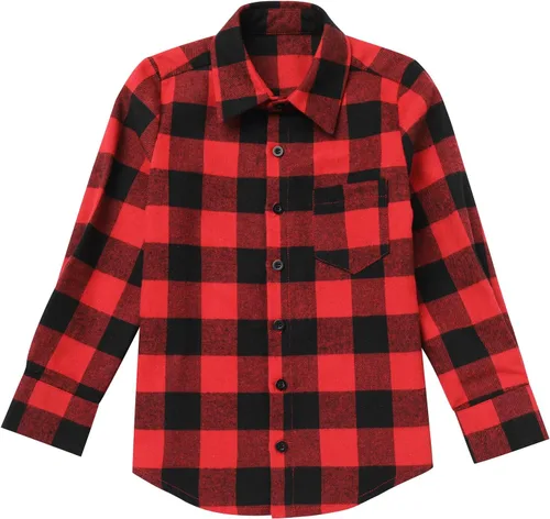Miniatura 5 de AWIBMK Trajes familiares a juego para Navidad, color verde y rojo, a cuadros, vestidos para mamá e hija, otoño, invierno, Navidad, trajes familiares