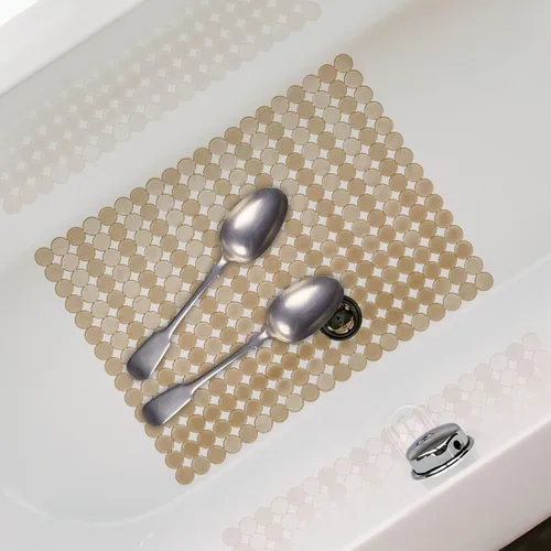 Miniatura 7 de Paquete de 2 alfombrillas para fregadero de cocina para fregaderos de acero inoxidable/cerámica, protectores ecológicos de PVC para la parte Bronce