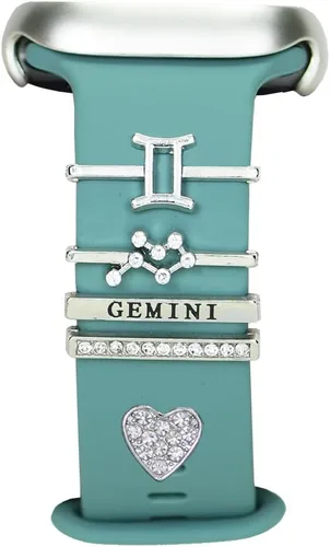 Miniatura 27 de Abalorios de Correa de Reloj Decorativos de 12 Constelaciones para Mujeres Compatibles con Apple Watch de 38 mm, 40 mm, 41 mm, 42 mm, 44 mm, 45 mm