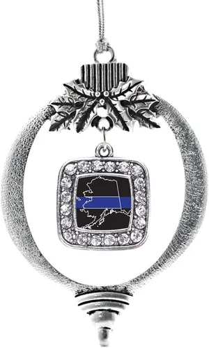 Miniatura 169 de Inspired Silver - Nana púrpura - Adorno de Navidad plateado - Adorno cuadrado para árbol de Navidad con circonita cúbica - Decoración colgante