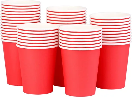 Miniatura 11 de Vasos de papel de 8 onzas, paquete de 25 unidades, vasos de café de papel desechables, para bebidas calientes o frías, para Halloween, fiestas, Negro
