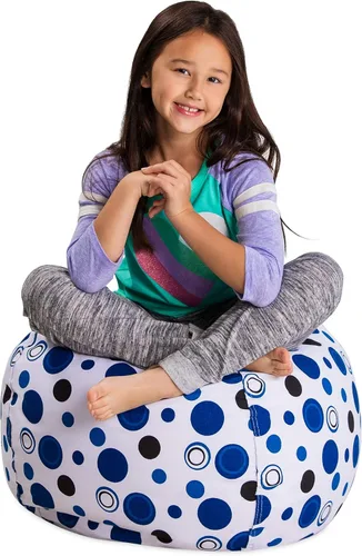 Miniatura 68 de Posh Stuffable Kids Funda de Silla Puf Rellenable para Almacenamiento de Animales de Peluche - Organizador de Juguetes Infantiles, Mediano 27