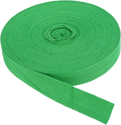 Miniatura 105 de PATIKIL Cinta de sarga de algodón de 1 pulgada, 50 yardas, cinta de algodón, cinta de encuadernación al bies, cinta de espiga para costura, Verde