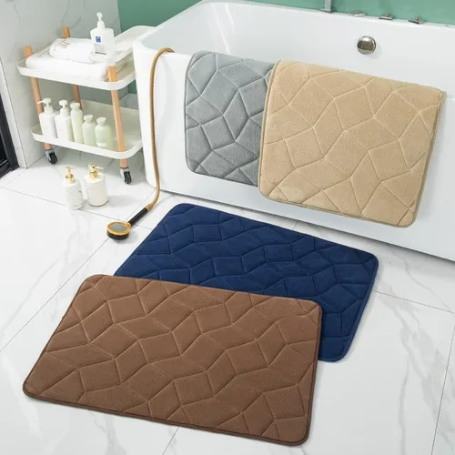Miniatura 3 de Tapete de baño de lujo, tapete de baño de microfibra extrasuave y absorbente, antideslizante y esponjoso, lavable a máquina, tapete para el suelo