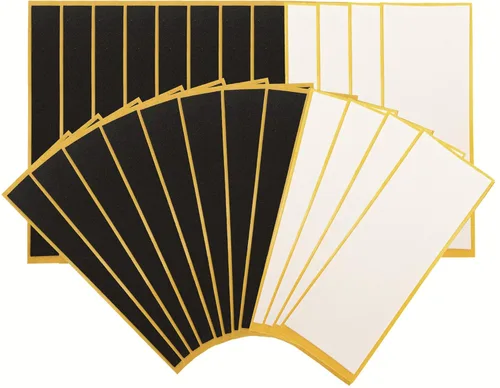 Miniatura 6 de Cinta de agarre de espuma para diapasón, cinta antiderrapante para monopatín de dedo 40mmX110mm (8 piezas negras 4 piezas blancas)