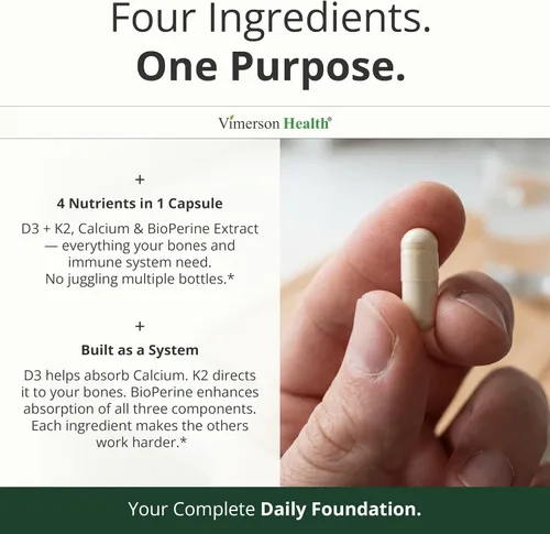 Miniatura 5 de Suplemento de vitamina D3 K2 – Apoyo todo en 1 para la salud inmunológica, ósea y cardíaca con vitamina D + vitamina K (como MK7) – Suplemento