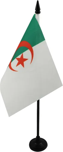 Miniatura 176 de AZ FLAG Sierra Leone Bandera de mesa 5'' x 8'' - Bandera de escritorio de Sierra Leona 21 x 14 cm - Bastón y base de plástico negro