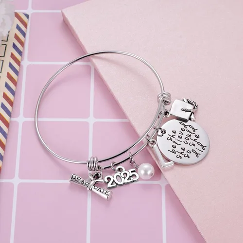 Miniatura 17 de Ukodnus Regalo de graduación de clase 2024 – Pulsera de graduado de último año 2024 – Regalos de graduación inspiradores para ella – 26 pulseras