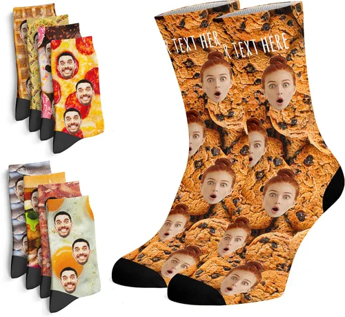 Calcetines con fotos personalizados actualizados con caras - Imprime tu imagen, foto - Regalos divertidos personalizados para hombres y mujeres