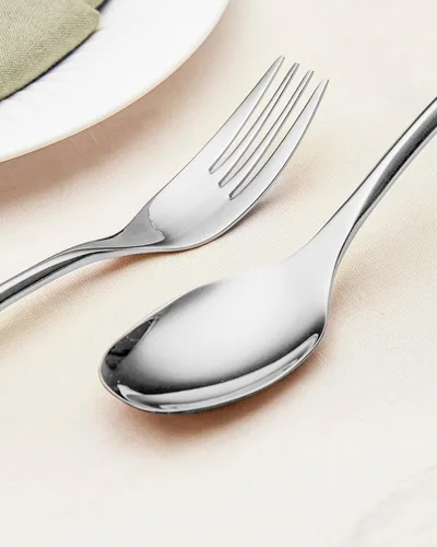 Miniatura 4 de Lemeya - Juego de 20 cubiertos de acero inoxidable para 4, juego moderno de cubiertos de acero inoxidable 18/10, juego de cubiertos de lujo, juego