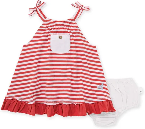 Burts Bees Baby baby-girls Dress Infant Toddler Short Long-sleeve 100 Organic Cotton