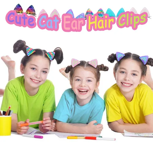 Miniatura 5 de 12 pinzas para el pelo y pasadores brillantes con purpurina para niñas, niños pequeños y niños, horquillas para el pelo de animales